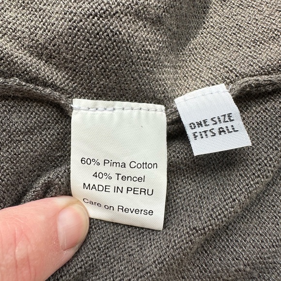 Planet Gray Sweater Holey Moley Pima Cotton Tencel Long Sleeve Intentional Holes - Picture 10 of 13